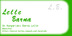 lelle barna business card